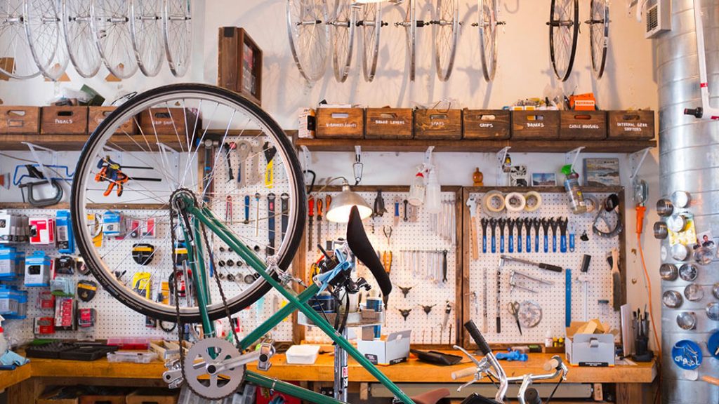 Vélo en maintenance