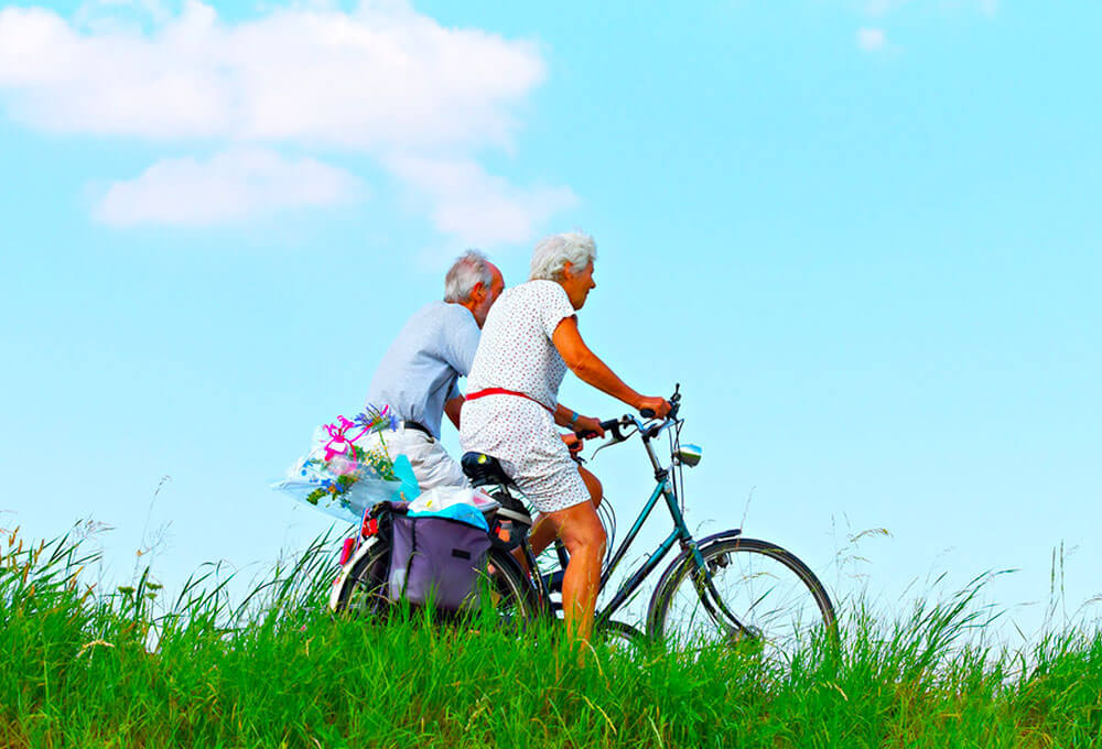 Seniors à vélo