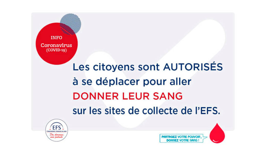 Don du sang COVID19