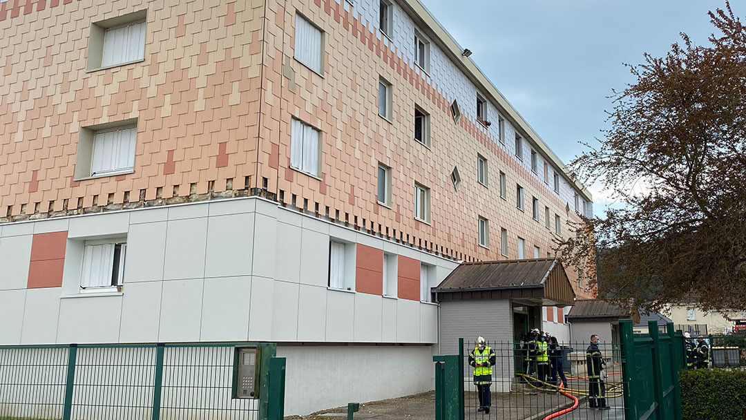 Incendie rue Guy de Maupassant Ville de Louviers