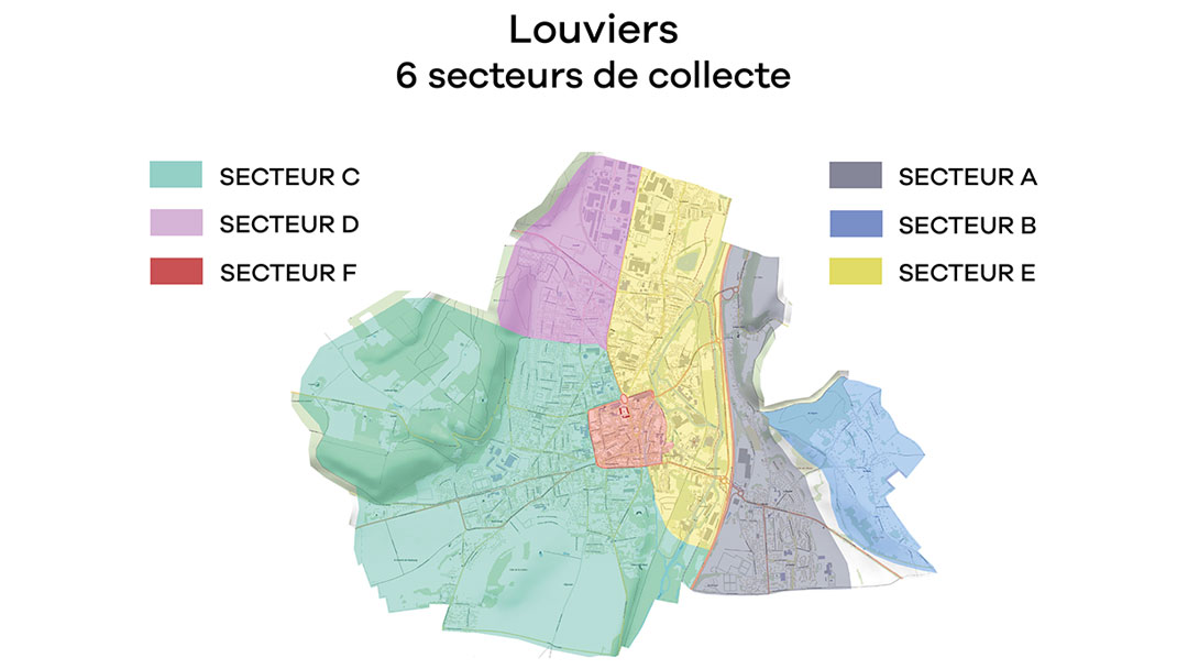 6 secteurs de collecte