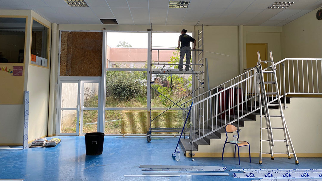 Travaux à l'école du Hamelet
