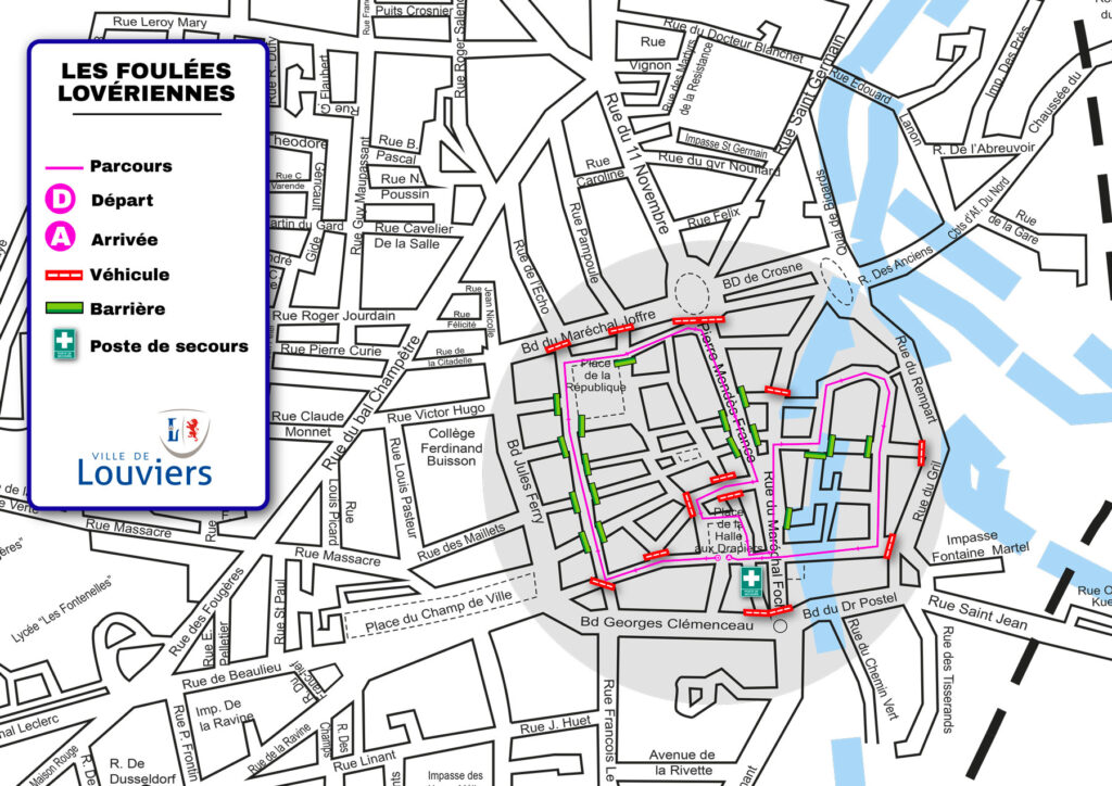 Plan des Foulées lovériennes