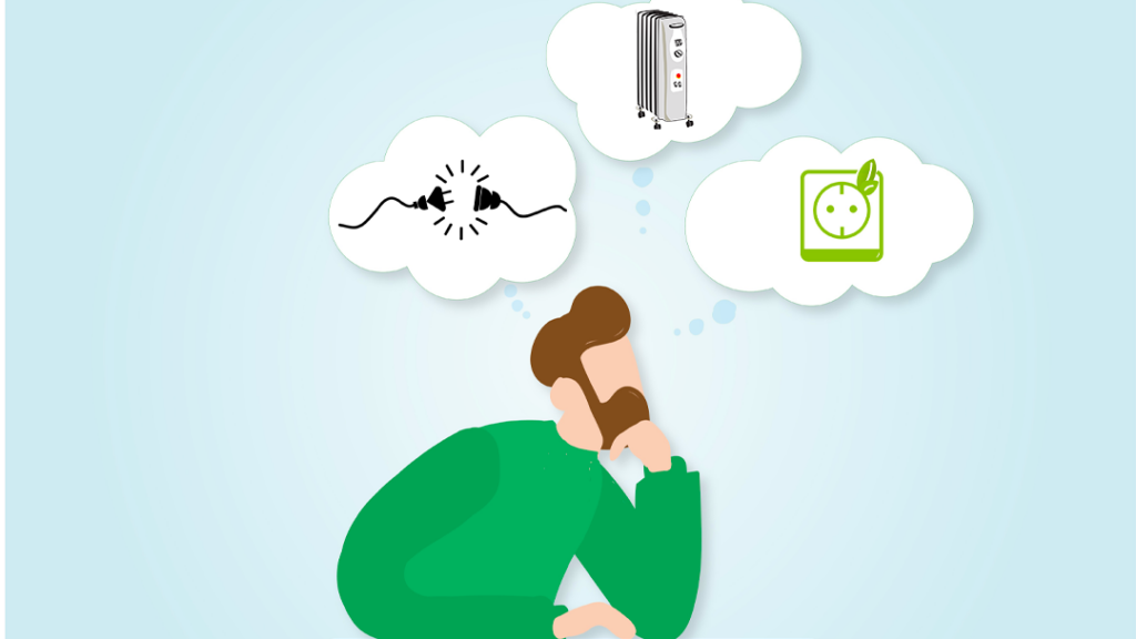 Homme qui réflechit à la réduction d'énergie