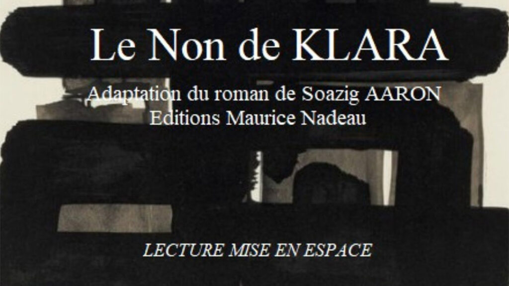 Cette lecture mise en espace donne à écouter Klara, rescapée d'Auschwitz qui, jour après jour, pendant un mois, dévoile ce qu'elle a vécu. Le journal de Klara relate avec force et violence, sa stupeur et sa colère permanente, son incapacité à accepter les codes de la vie redevenue normale