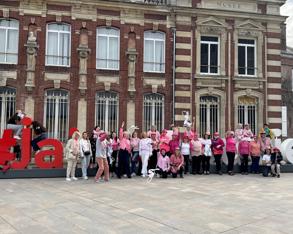 Jeté de soutiens-gorge pur octobre rose