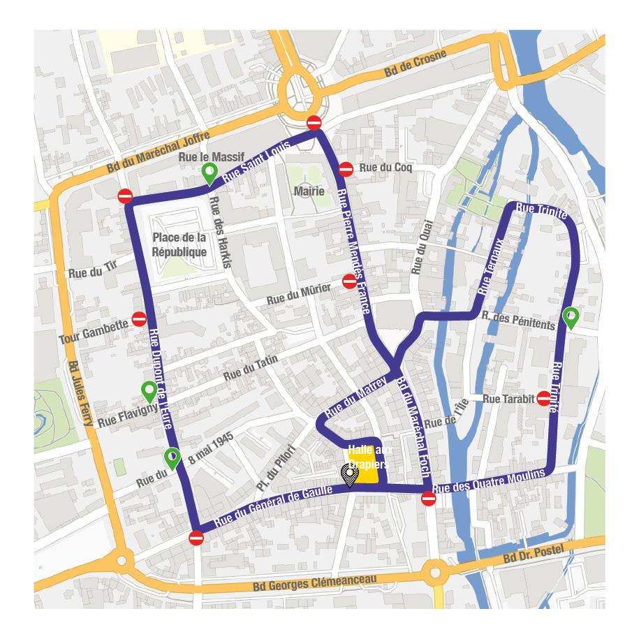 Plan circulation Foulées 2026